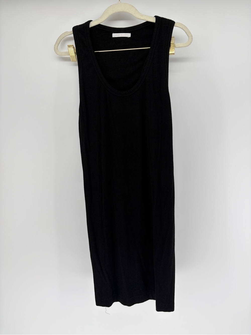 John Elliott Ribbed Midi Tank Dress Rayon Spandex Sz 2 (small)